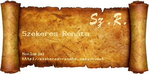 Szekeres Renáta névjegykártya