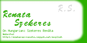 renata szekeres business card